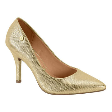 Vizzano 1184-1501 Pointy Toe Pump in Golden Metallic Lizard